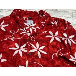 David Carey Mens Originals Shirt 2XL Floral Short Sleeve Button‎ Up Hawaiian 2X